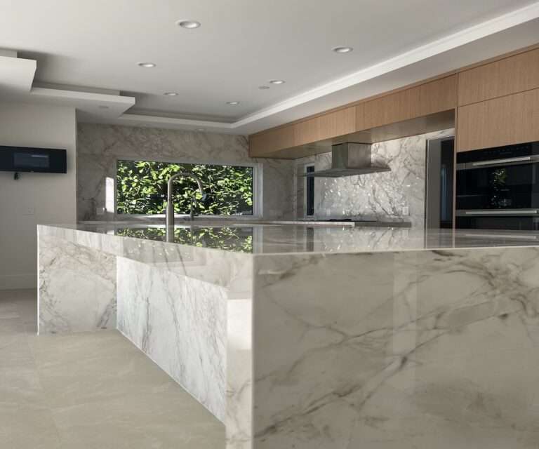 Dekton countertop and backsplash pairing for sleek, minimalist design