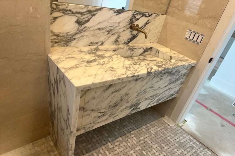 Italian Arabescato Marble Vanity