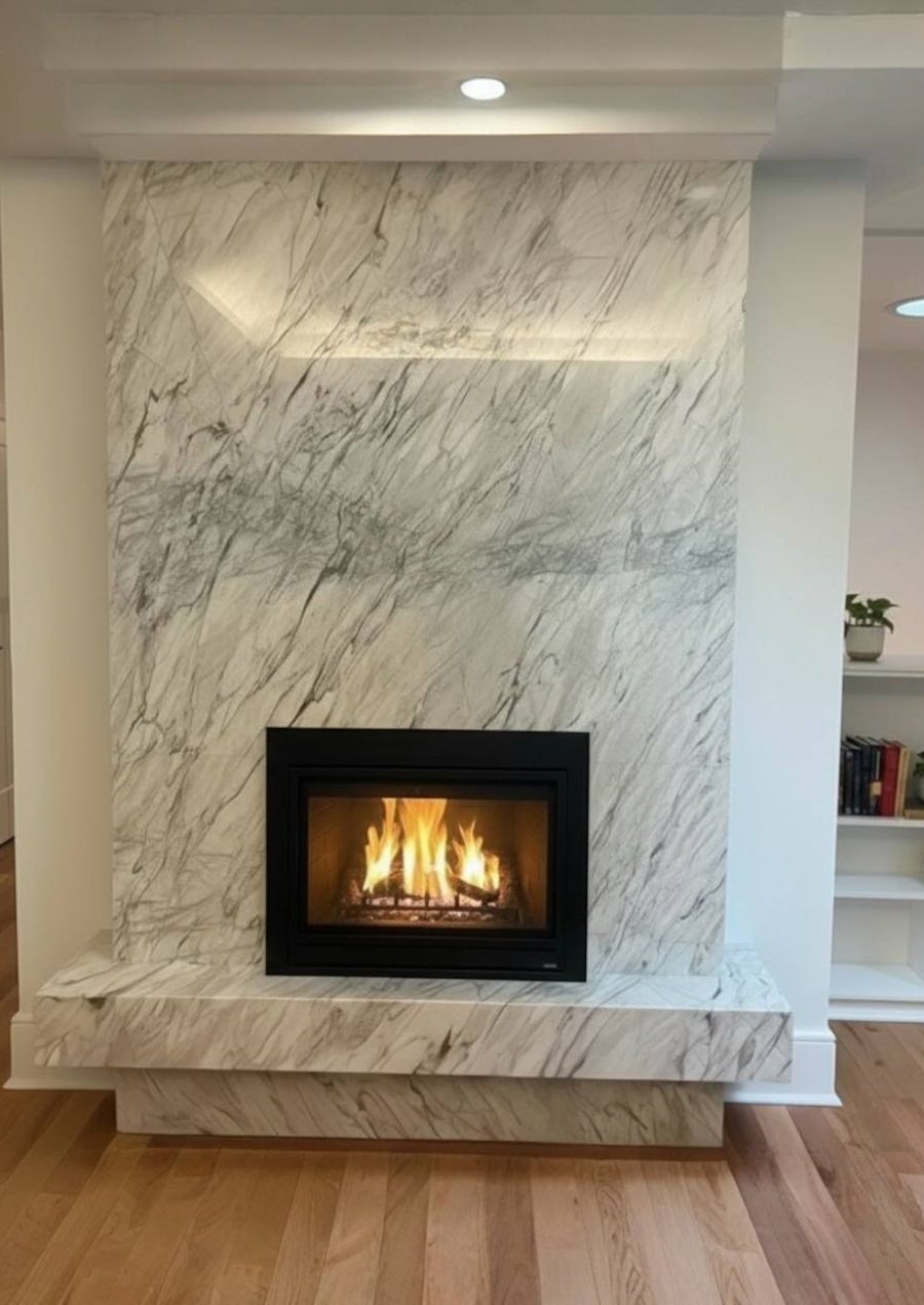 Handcrafted marble fireplaces designed for timeless luxury and warmth