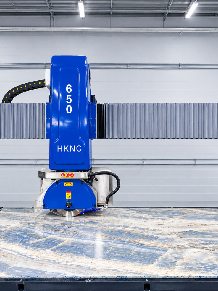 CNC Bridge Saw in a Modern Workshop