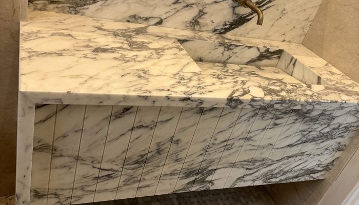 Italian Arabescato Marble Vanity